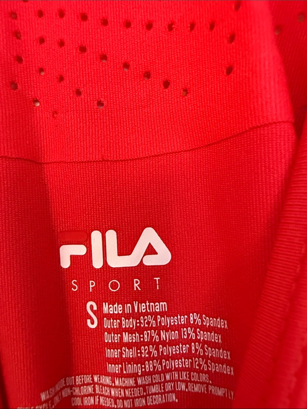 Fila Bright Red Racerback Tank - Picture 2 of 3